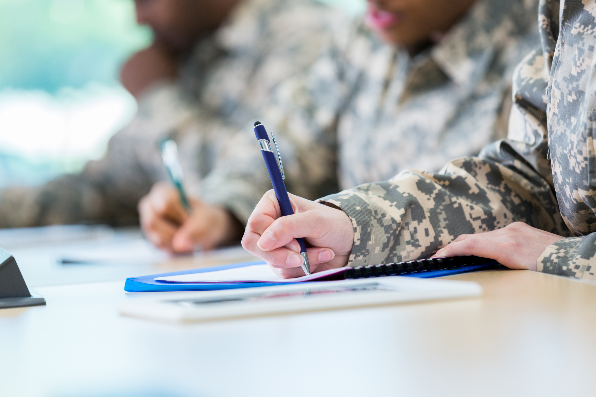 Unrecognizable veterans take a college course